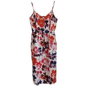 One Love floral linen blend cami‎ dress